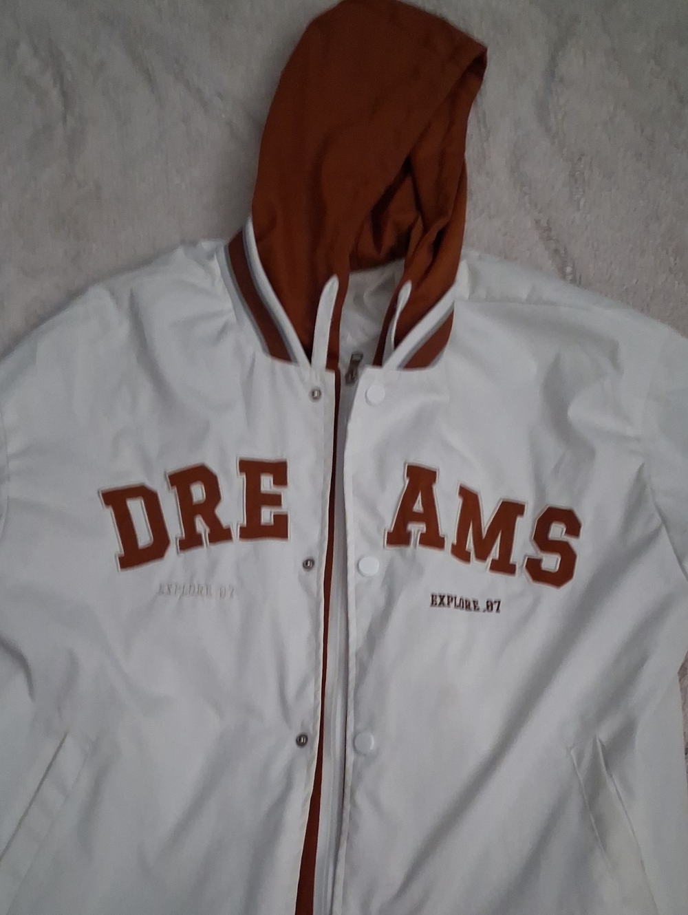 Layered Varsity Style Fall Jacket "Dreams"